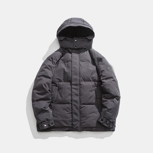 Hooded Solid Color Men's Casual Sweatshirt Thickened Coat