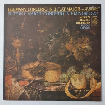 Telemann: Concerto in B Flat Major Suite in C Major Concerto in F Minor vinyl