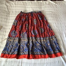 WORTHINGTON Vintage Small 10 Regular Paisley Floral Boho Skirt Pockets USA