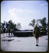 Change Guard IRKUTSK USSR Russia - 1950s Stereo Realist slide Kodachrome #655
