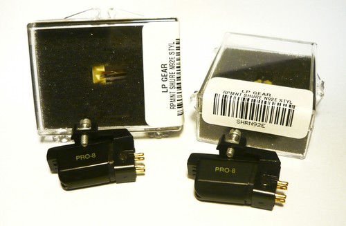 1) ONE Shure Pro-8 Cartridge w/ New LP Gear Elliptical Stylus – A & B