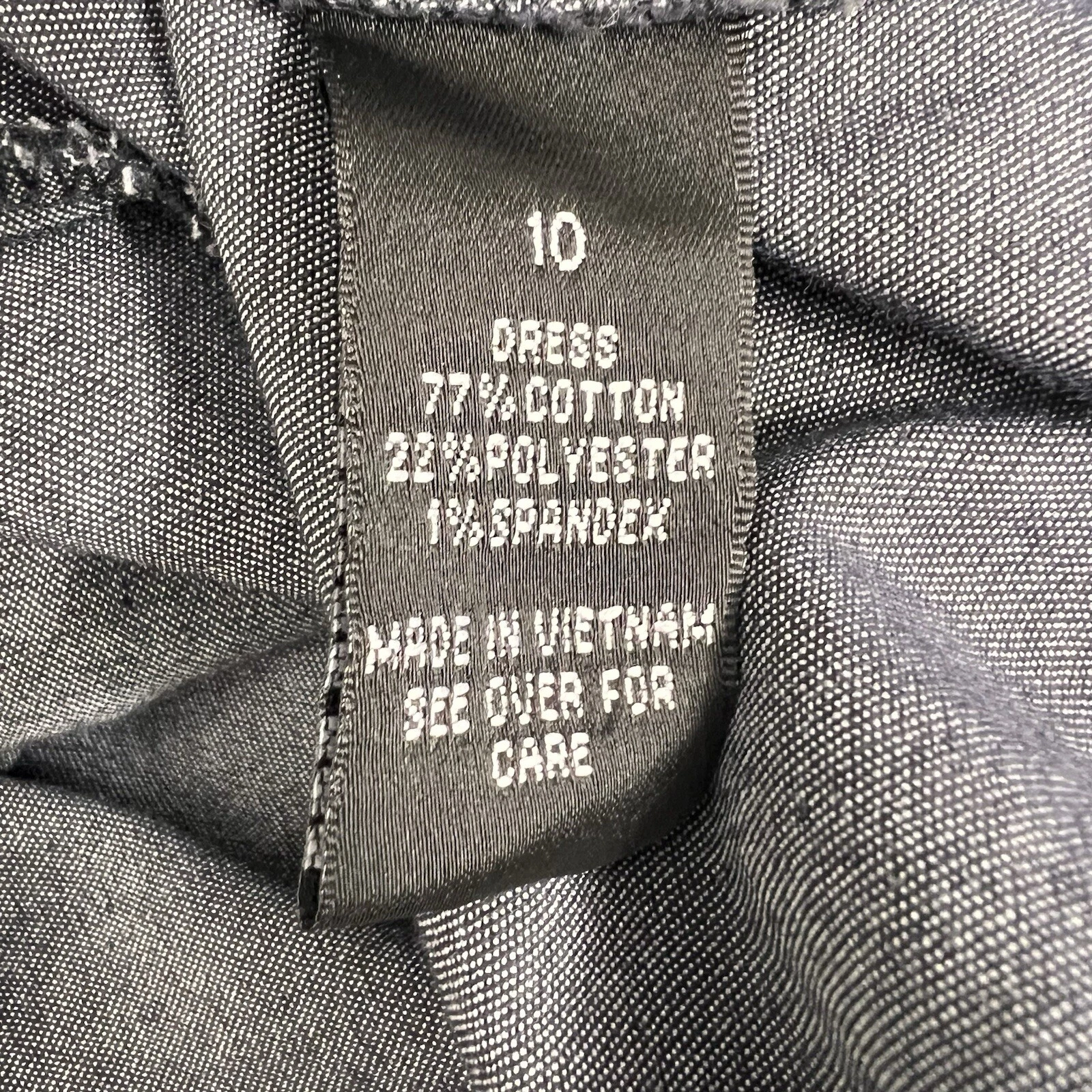 Abito donna Alyx tubino a matita taglia 10 manica corta sopra ginocchio blu chambray