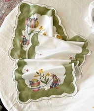 Table Runner 70" Rabbits Flowers Chicks