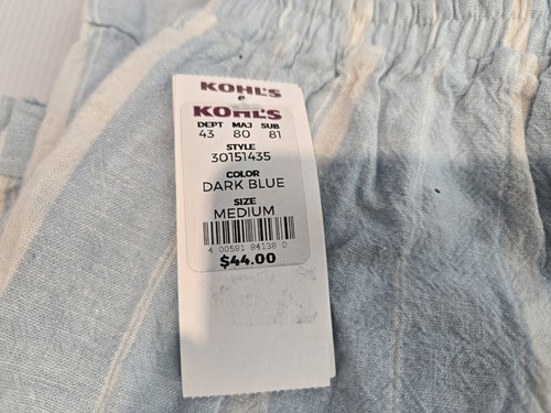 Gloria Vanderbilt Women's Blue Elastic Waistband Pullon Shorts New W/Tags Med - Picture 3 of 3