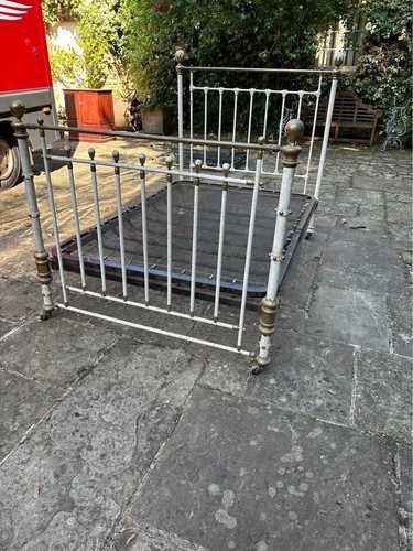 Antique Brass Bed with Original Springs - Picture 6 of 6