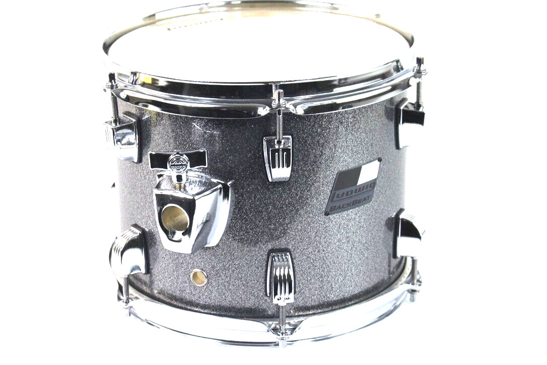 Ludwig Backbeat 10 x 8 Rack Tom Drum - Metallic Silver Sparkle NEW &num;R6448