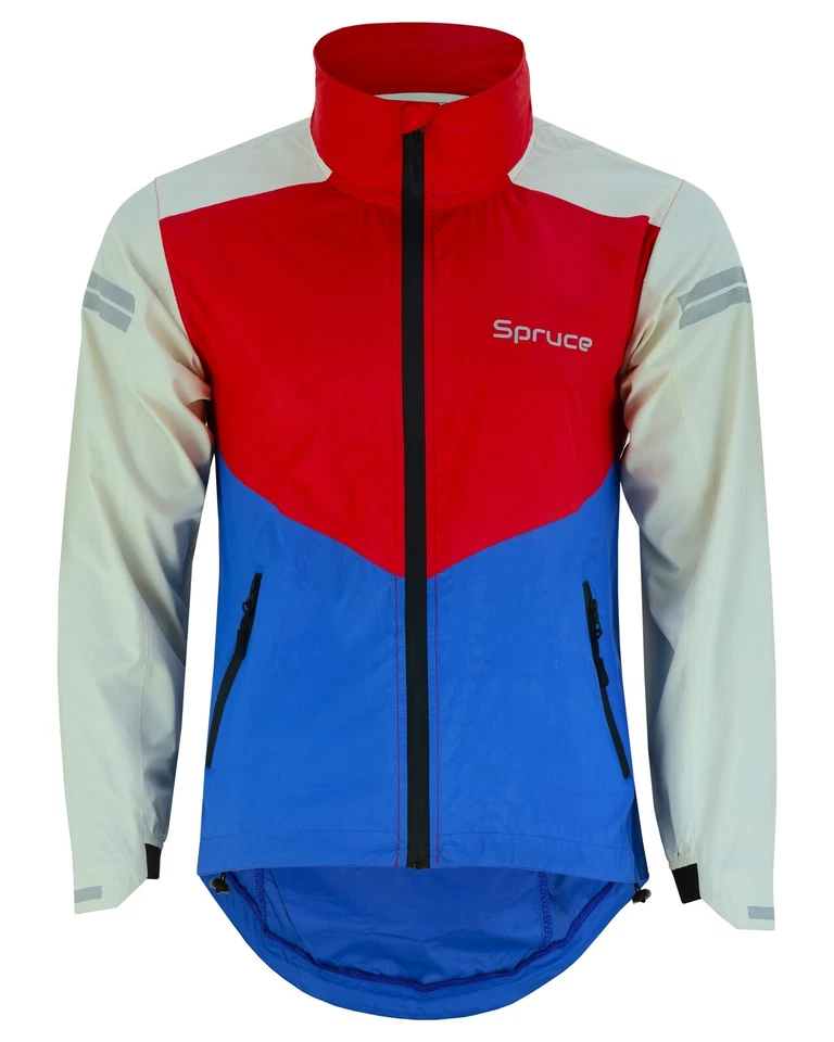 Mens Cycling rain jacket Hooded Bikers wear water resistant outdoor running top - image 2 of 4