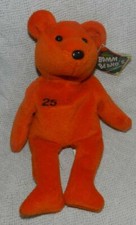 Vintage 1998 Salvino's Bamm Beano's 8" Barry Bonds 25 Bean Bag Plush Bear
