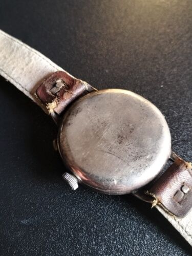 1920s EBERHARD CHRONOGRAPH LANDERON HANH WATCH UHREN SILVER CASE 40mm FOR PARTS - Foto 6 di 11