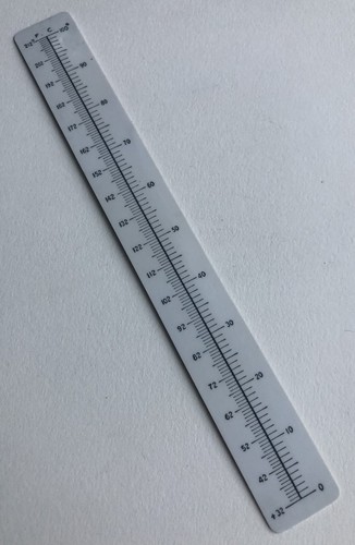 Vintage BRAUN Los Angeles Laboratory Supplies 6" Pocket Ruler C/F Conversion USA - Picture 2 of 9