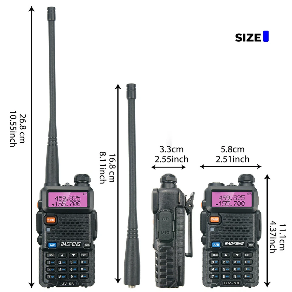 10PC BAOFENG UV-5R VHF/UHF Dual Band Two Way Ham Radio Walkie Talkie Transceiver - Image 2 of 4