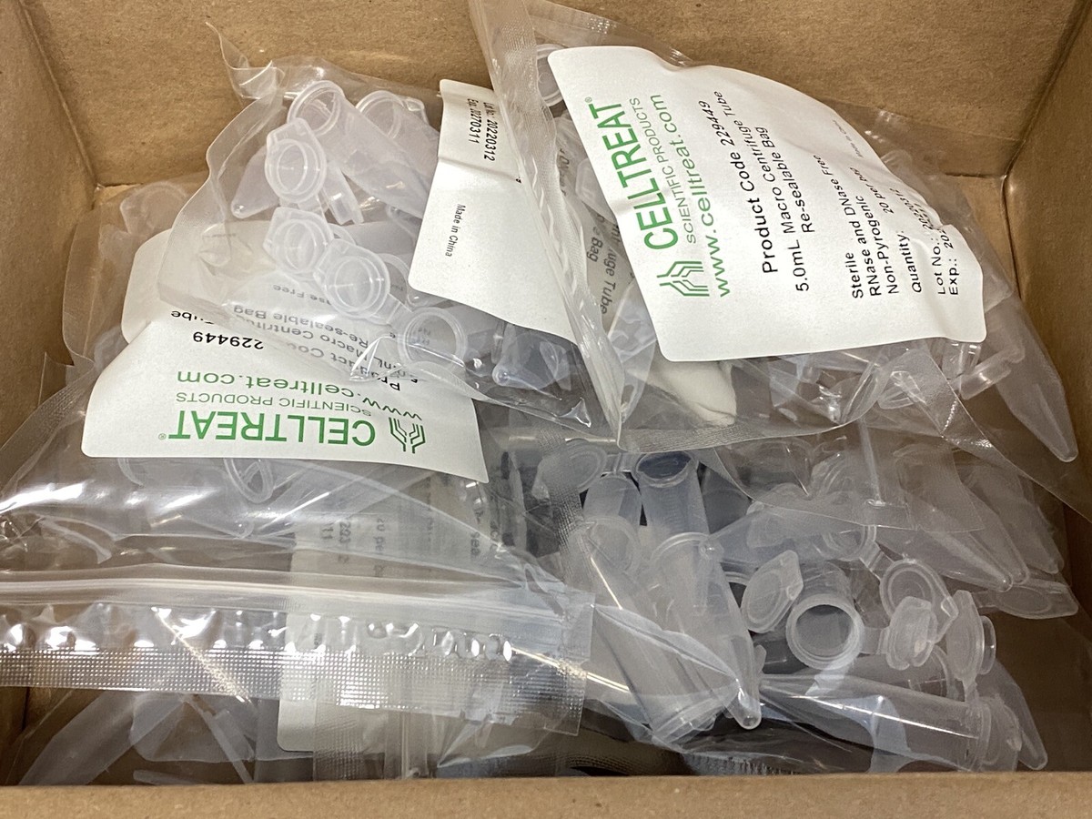 100/Cs) CELLTREAT 5mL PP Graduated Macro Centrifuge Tubes