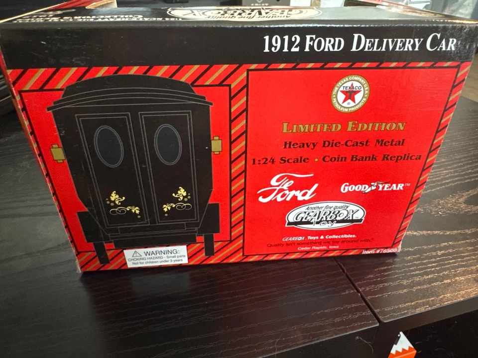 Gearbox Texaco 1912 Ford Delivery Car Coin Bank Diecast 1:24 Scale Limited Ed. - Image 2 of 2