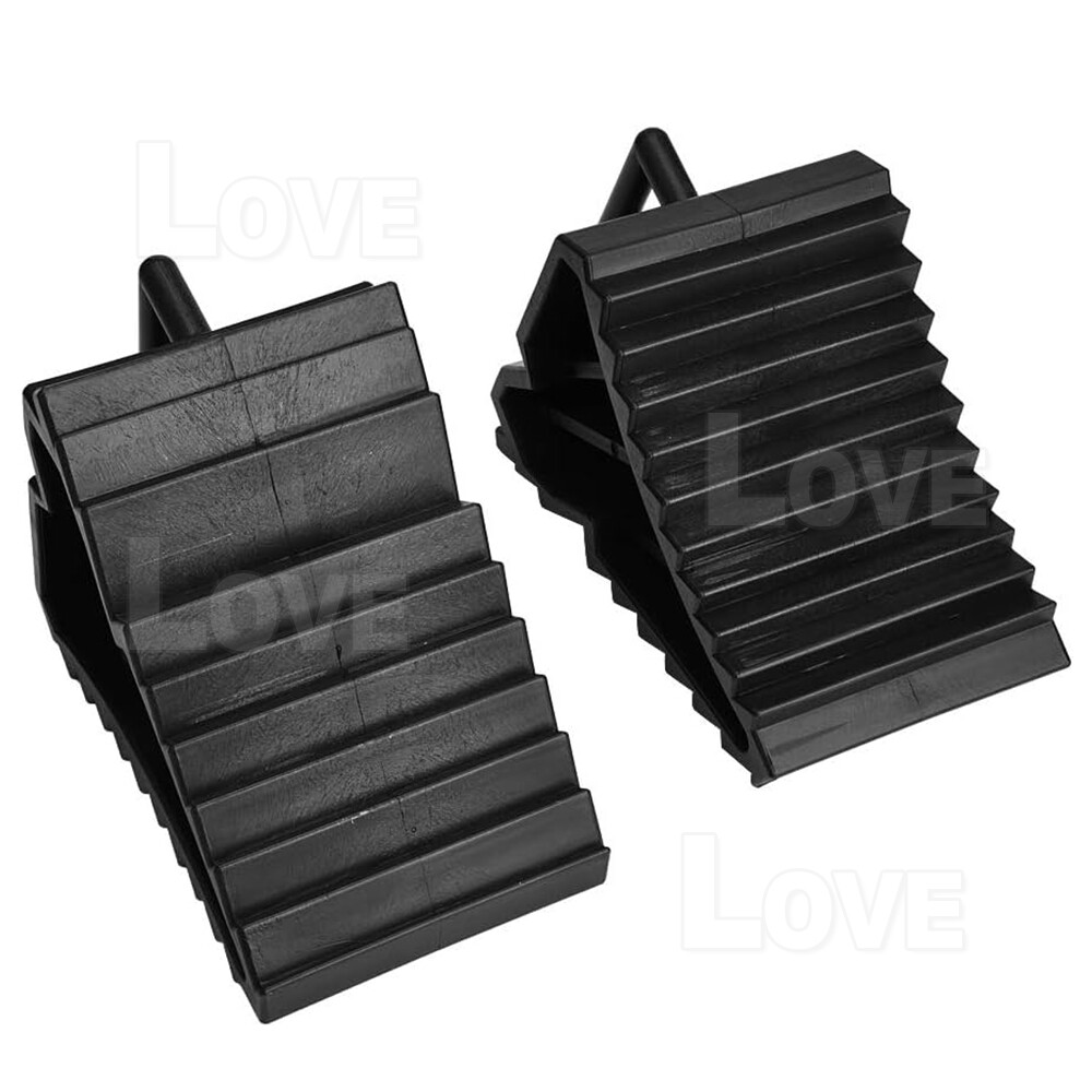 2/4x Heavy Duty Rubber Wheel Chock Tough Chocks Stops Car Trailer Boat