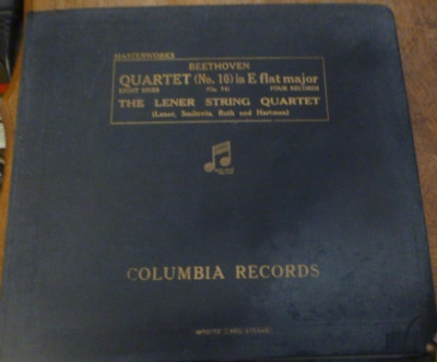 LENER STRING QUARTET / BEETHOVEN quartet no 10 / COLUMBIA LX 319-22