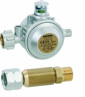 Gok Profi Gas Set Kit 50 Mbar Gewerberegler Schlauchbruchsicherung Druckminderer