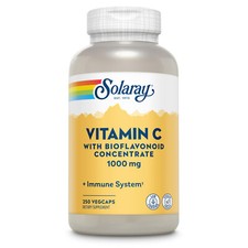 Solaray Vitamin C w/ Rose Hips, Acerola  Bioflavonoids  1000mg  Vegan  250