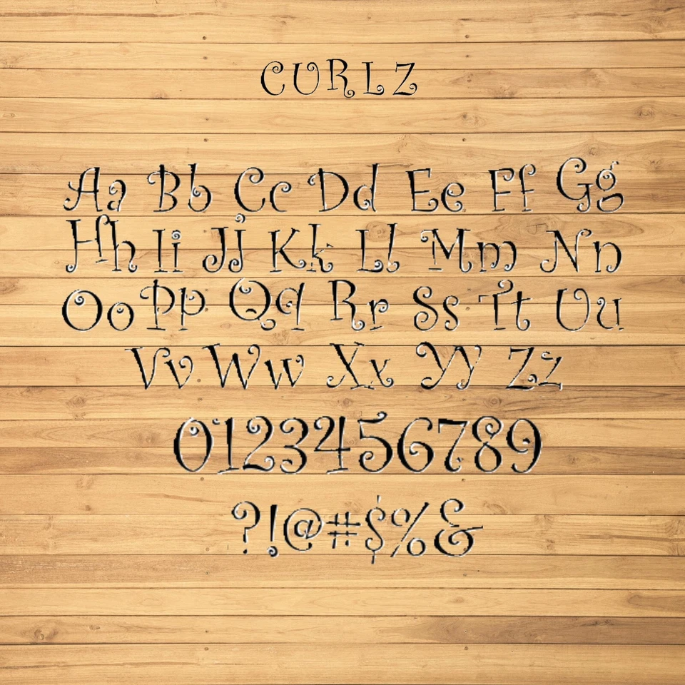 4" Tall precision cut metal letters, thick, weldable, 16 Gauge "Curlz MT" Decor  - Image 4 of 4