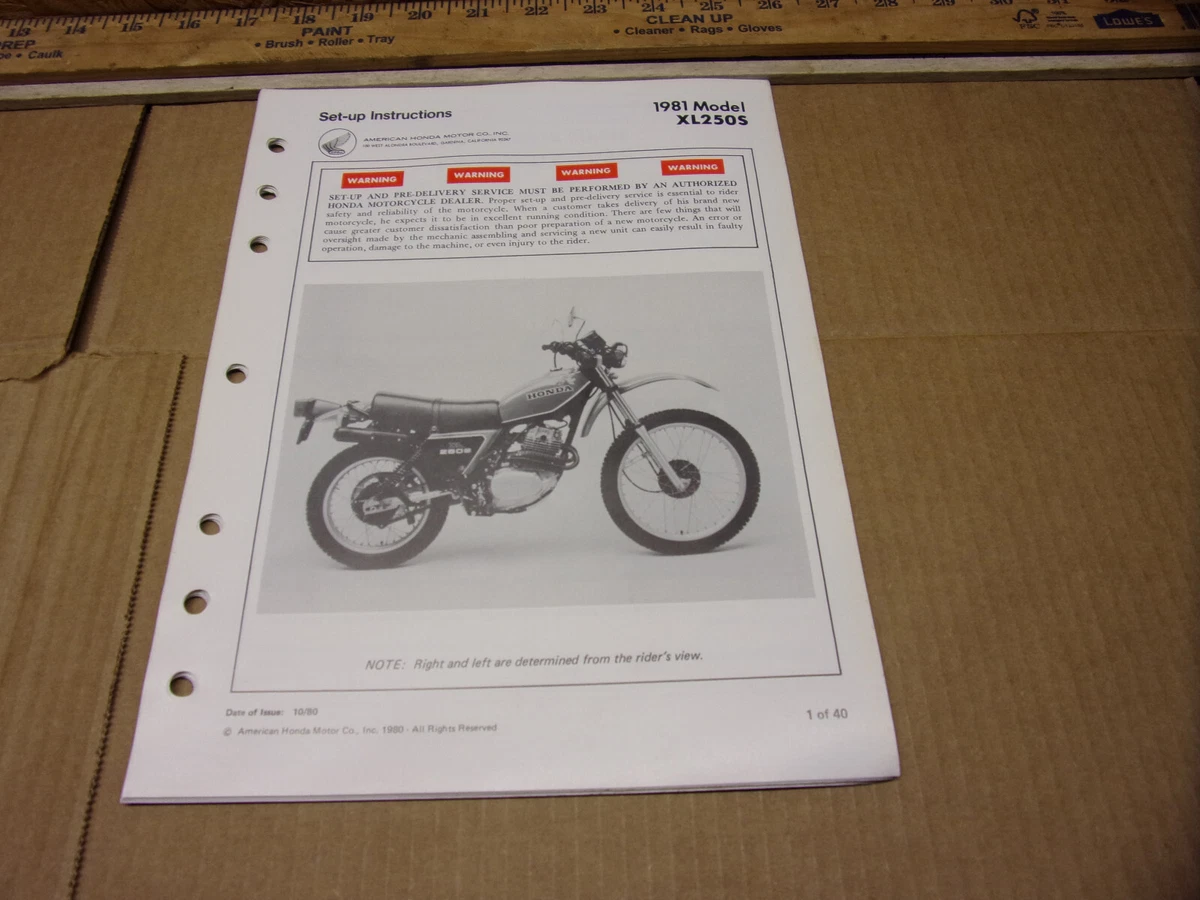 1981 xl250 sale