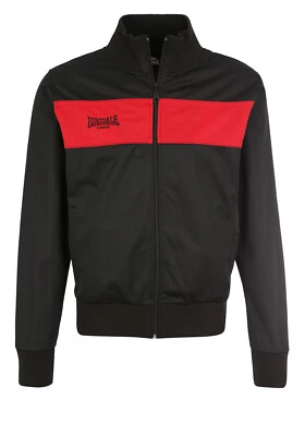 LONSDALE LONDON Herren Trainingsjacke "ALNWICK" | Black/Red (111302) Sportjacke