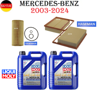 #ad Engine Oil Filter amp; Air Filter w 10 Liters of Engine Oil For 03 24 Mercedes Benz $223.33