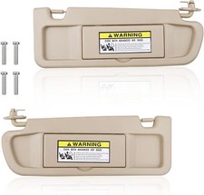 1 Pair Beige Sun Visor For 2006-2011 Honda Civic Visors Left Right Visor Kit