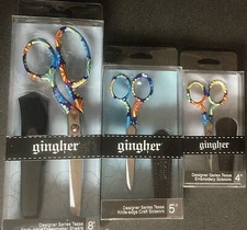 Gingher Designer Series Scissors TESSA~  4"  5" or 8"  NIB !!!!
