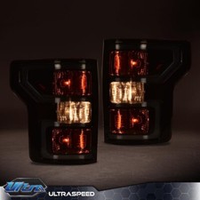 Pareja De Luces Traseras Para Ford F-150 - Lente Transparente, Carcasa Negra, Instalación Directa Y Ajuste En Altura