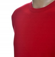 Herren Kaschmir Und Merinowolle Kaschmir-Pullover L Rot 133