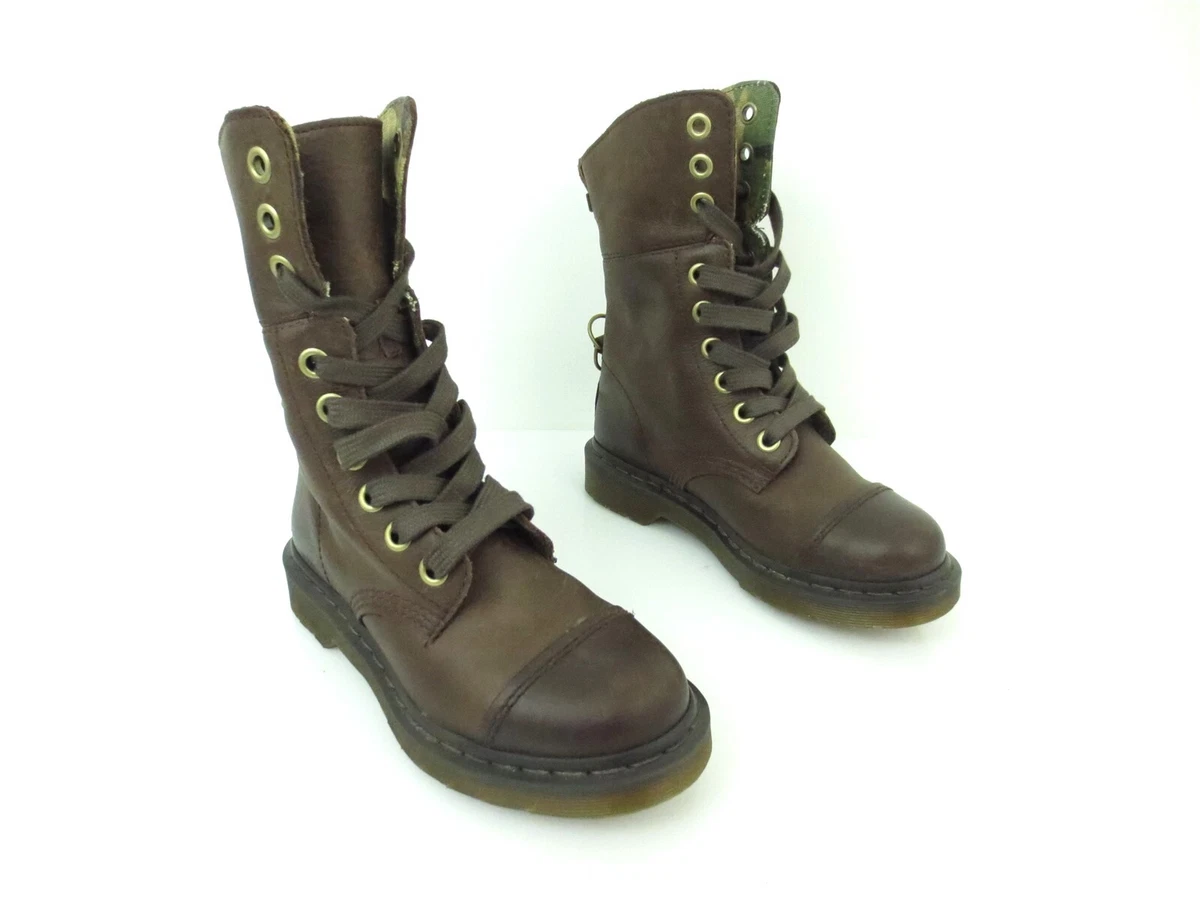 NEW Dr Martens Aimilita Leather High Boots Size 5 US Brown UK 4 EU 37 [A34]  | eBay