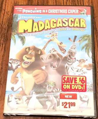 DreamWorks Madagascar & The Penguins In A Christmas Caper DVD 2005