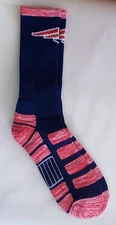 New Engalnd Patriots Men's Crew Socks Large Size 10 to 13 Patches