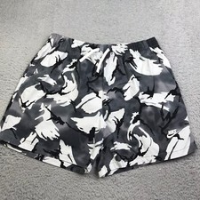 Nike Club Woven Shorts Mens L Black/Gray Abstract Print 6" Drawstring NEW NWT