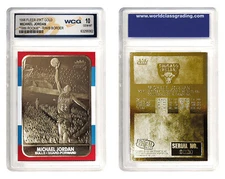 MICHAEL JORDAN 1998 Fleer Rookie Design 23K Gold Card R/W/B Border - GEM-MINT 10