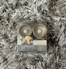 4 Pack Champagne Glitter LED