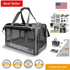 Pet Carrier for Large Cats and Small Dogs - Breathable Mesh - Lightweight