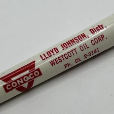 VTG Ballpoint Pen Lloyd Johnson Dist. Westcott Oil Corp. Fruitland ID Conoco