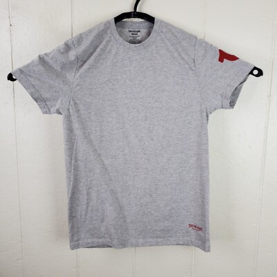 True Religion Shirt Mens Medium Gray Crew Neck Short Sleeve