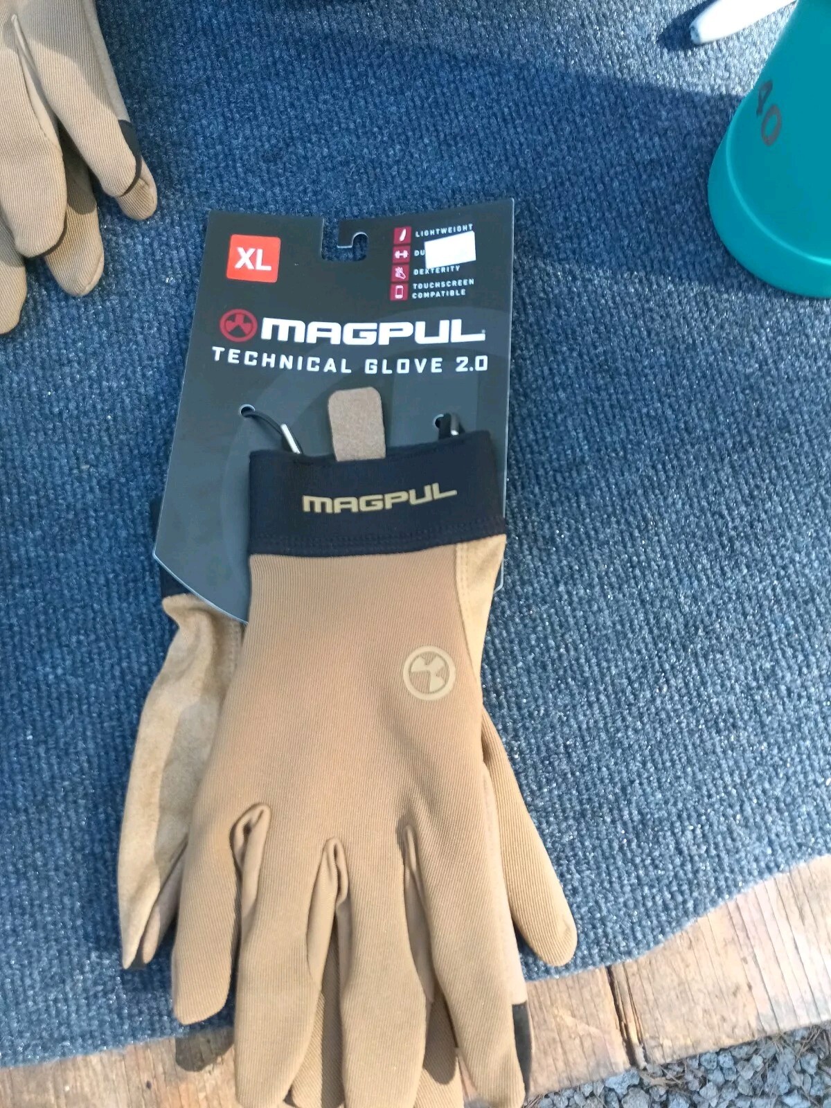 MAGPUL MAG1015-251  TECHNICAL 2.0 GLOVES COYOTE TOUCHSCREEN SYNTHETIC/SUEDE XL