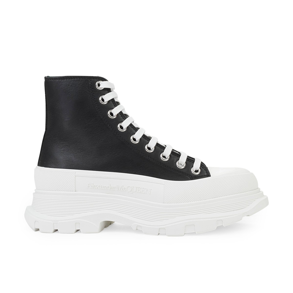 AMQ Boots NIB ALEXANDER MCQUEEN H. BOOT TREAD SLICK BEIGE BOOTS SIZE  main image 3