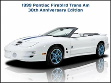 1999 Pontiac Firebird Trans Am 30th Anniversary Metal Sign Free Ship/Made in USA