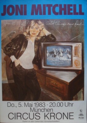 ミュージシャン Joni Mitchell Live1983 Concert Phamphlet JONI MITCHELL 1983 German A1 Concert poster NM | eBay UK