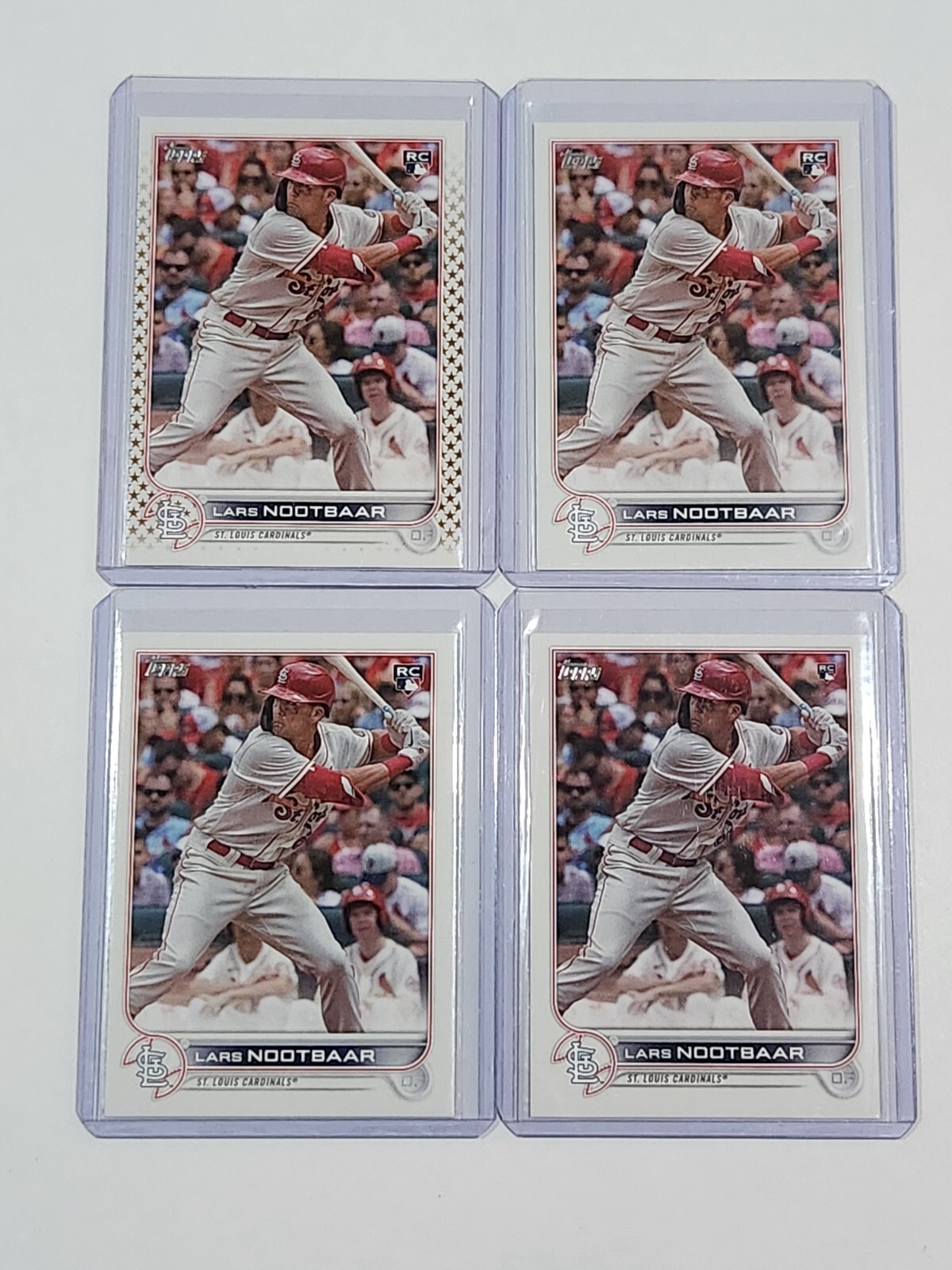 2022 Topps Series 1 LARS NOOTBAAR GOLD STARS PARALLEL #58 (4) Card Lot