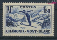 France 340 (complète edition) neuf avec gomme originale 1937 de ski (9391159