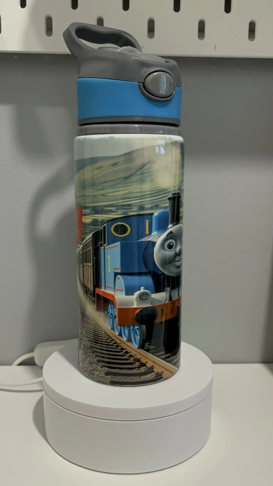 Thomas The Tank Engine Water Bottle | Personalised | Flip lid Integrated Straw - Image 3 of 4