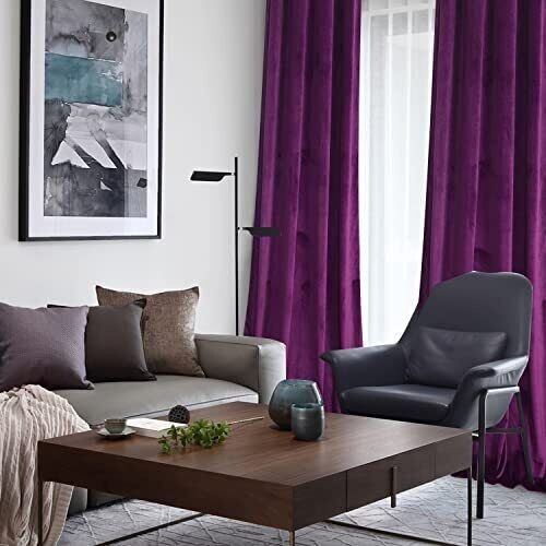 Purple Orchid Nursery Sunlight Velvet Curtains Elegant Interior Decoration Large - Picture 3 of 7