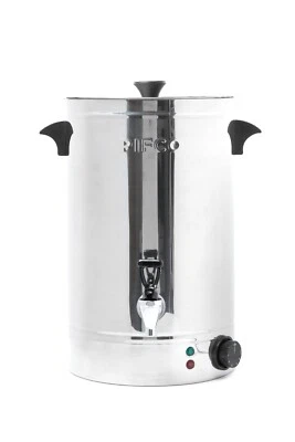 PIFCO Stainless Steel Hot Water Tea Urn, Commercial Catering Urn, 20/30L