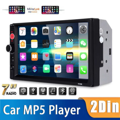 7023B Doppel 2 DIN Mirror link 7'' HD Autoradio Bluetooth Stereo MP5 Player FM TF