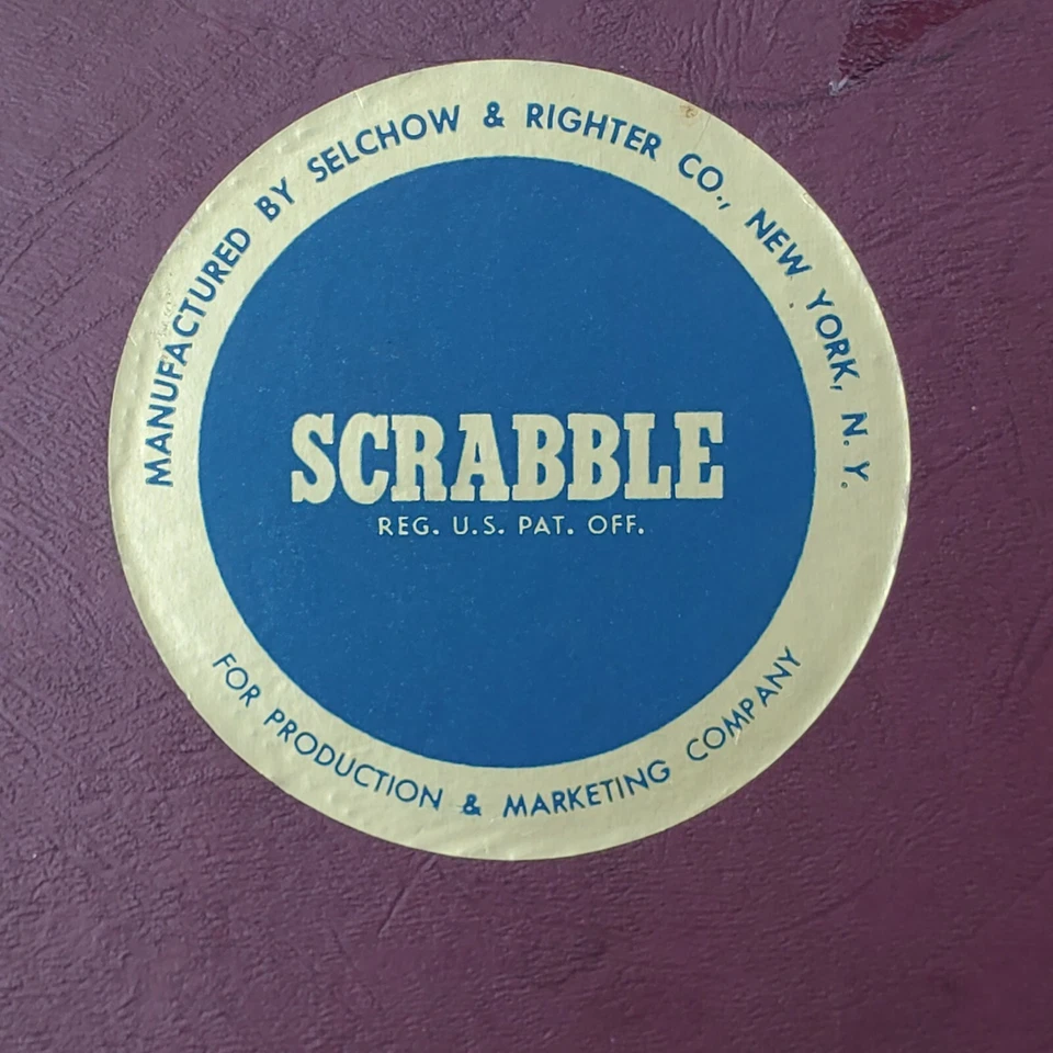 1953 Scrabble Game Replacement Original Incomplete 98 Tiles 3 Racks Board Box - Image 2 of 4