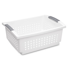 Sterilite Large Stacking Basket Plastic, Whit...